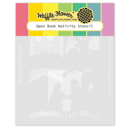 Open Book Nativity Stencils