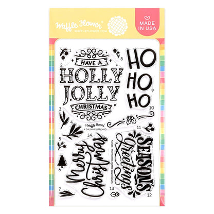 Poinsettia Frame Sentiments Stamp Set 