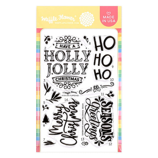 Poinsettia Frame Sentiments Stamp Set 