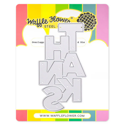 Overlapping Vertical Thanks Word Die 