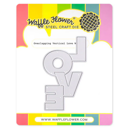 Overlapping Vertical Love Word Die 