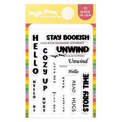 Open Book Bookmark Sentiments Stamp Set 