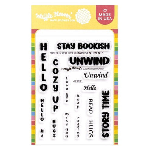 Open Book Bookmark Sentiments Stamp Set 