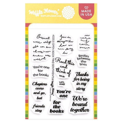 Open Book Trio Sentiments Stamp Set 