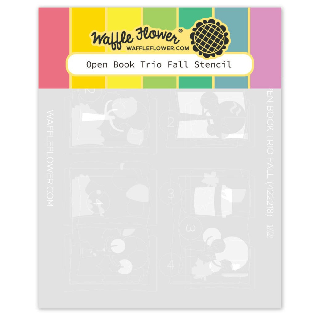Open Book Trio Fall Stencils