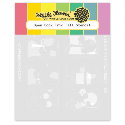 Open Book Trio Fall Stencils