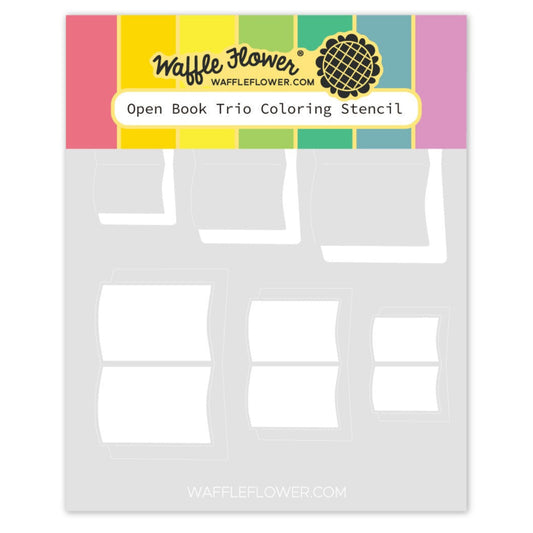 Open Book Trio Coloring Stencil 