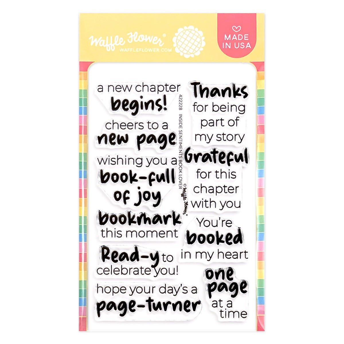 Inside Sentiments Book Lover Stamp Set 