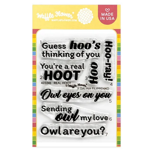 Real Hoot Sentiments Stamp Set 