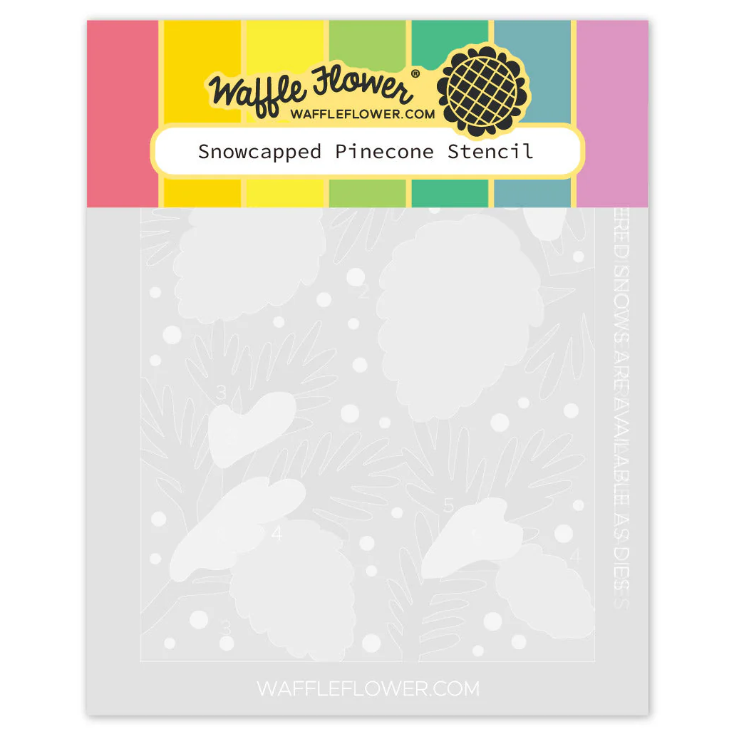 Snowcapped Pinecone Stencil 