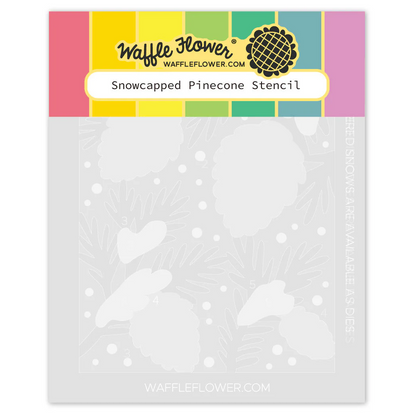 Snowcapped Pinecone Stencil 