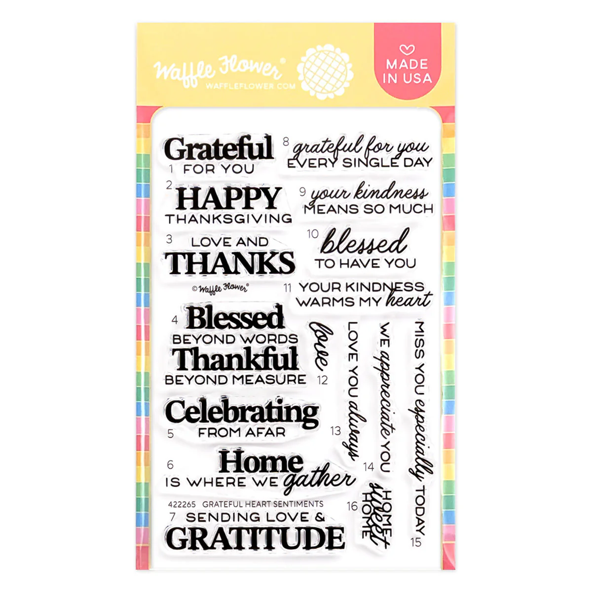 Grateful Heart Sentiments Stamp Set 