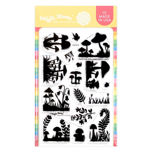 Postage Collage Mush Love Stamp Set 