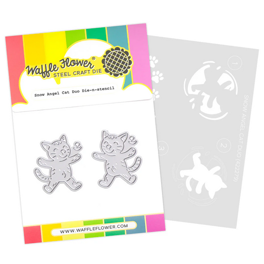 Snow Angel Cat Duo Die-n-stencil 