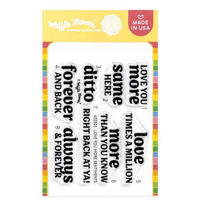 Love You More Sentiments Stamp Set 