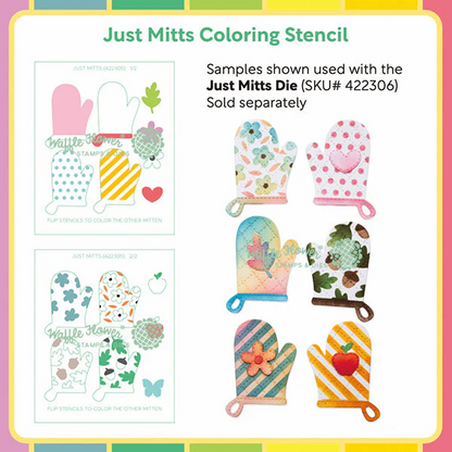 Just Mitts Coloring Stencil 
