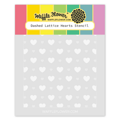 Dashed Lattice Hearts Stencil 