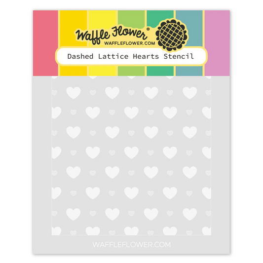 Dashed Lattice Hearts Stencil 