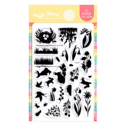 Postage Collage Spring Silhouettes Stamp Set 