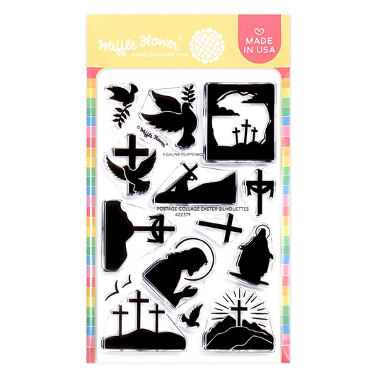 Postage Collage Easter Silhouettes Stamp Set 
