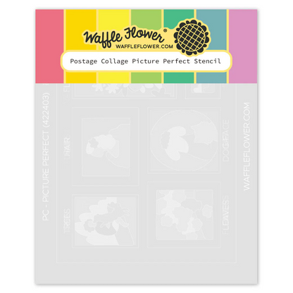 Postage Collage Picture Perfect Stencil 