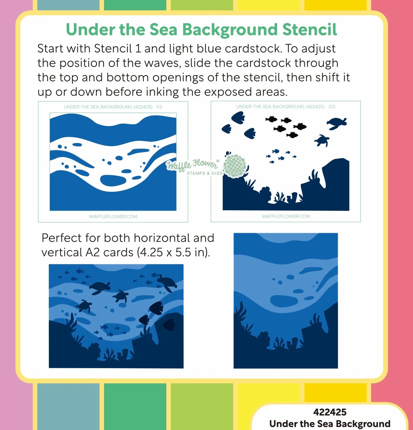 Under the Sea Background Stencil 