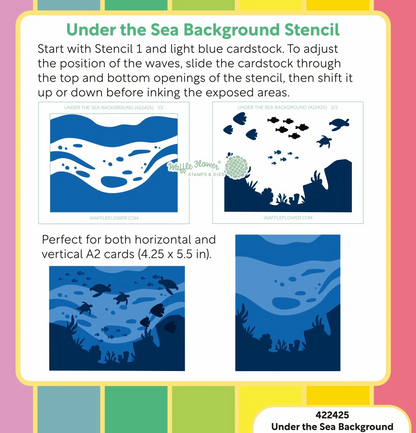 Under the Sea Background Stencil 