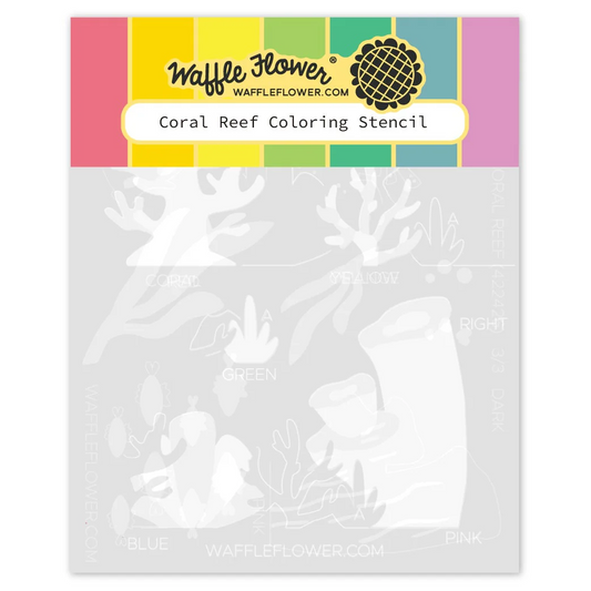 Coral Reef Coloring Stencil 