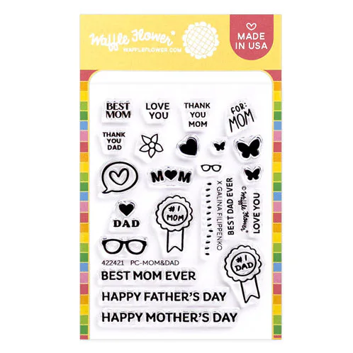Postage Collage Mom & Dad Details Stamp Set 