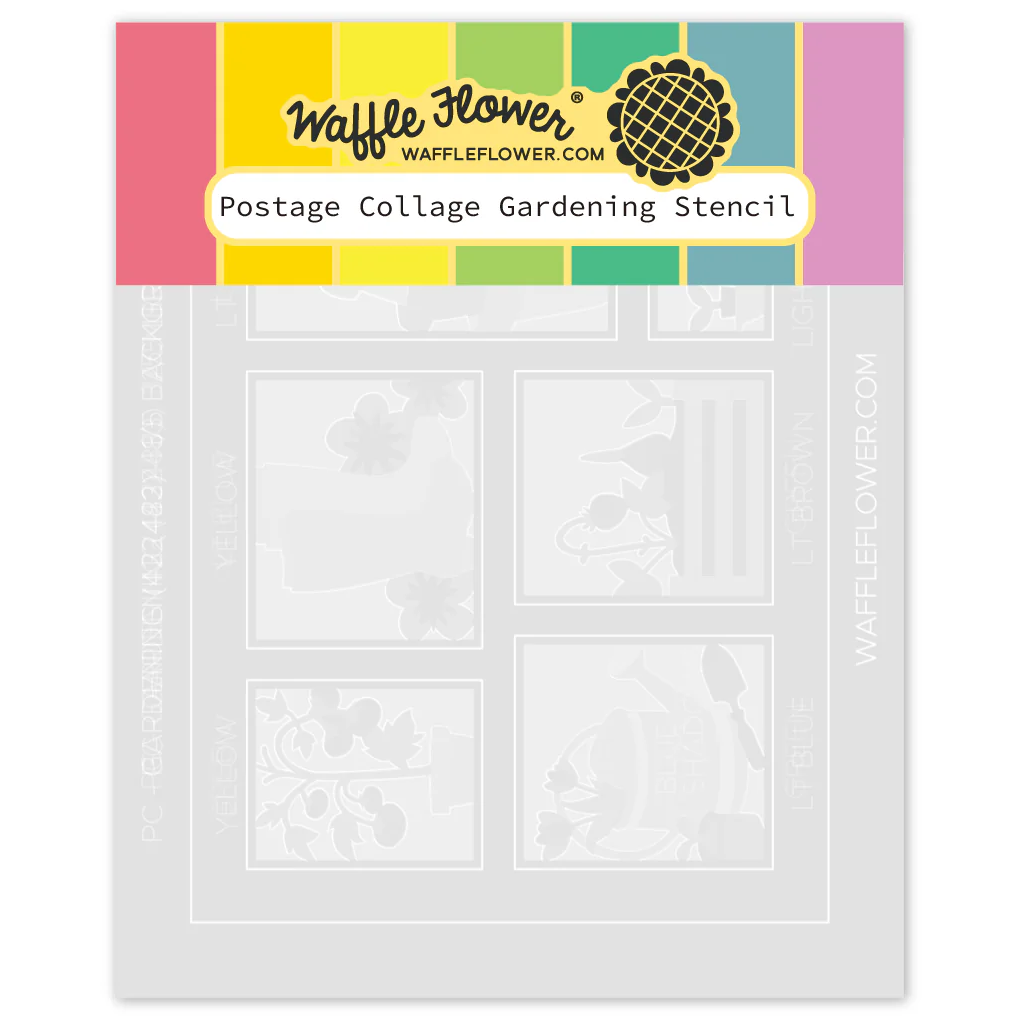 Postage Collage Gardening Stencil 