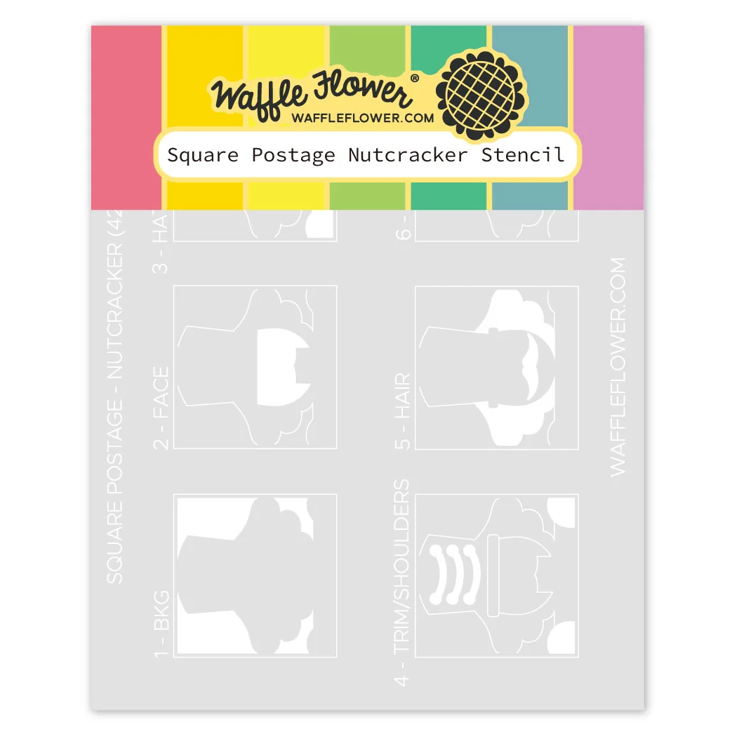 Square Postage Nutcracker Stencil 