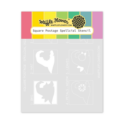 Square Postage Spellcial Stencil
