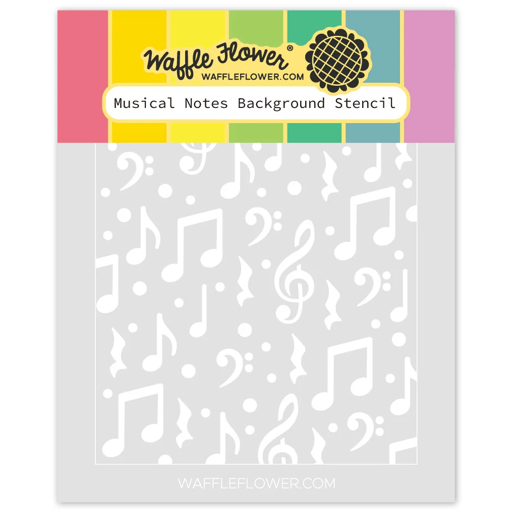 Musical Notes Background Stencil 