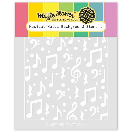 Musical Notes Background Stencil 