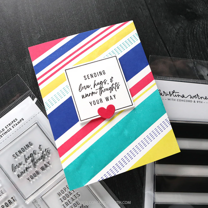 Bold Stripes Greetings Stamps