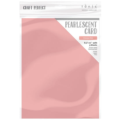Pearlescent Cardstock 8.5x11 Princess Pink