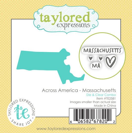 Across America - Massachusetts Die & Stamp Clear Combo