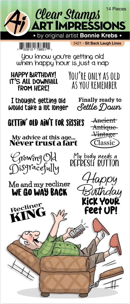 Laugh Lines Sit Back Stamp Set