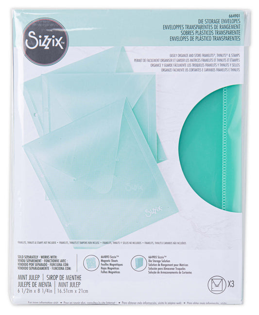 Die Storage Plastic Envelopes- Mint Julep