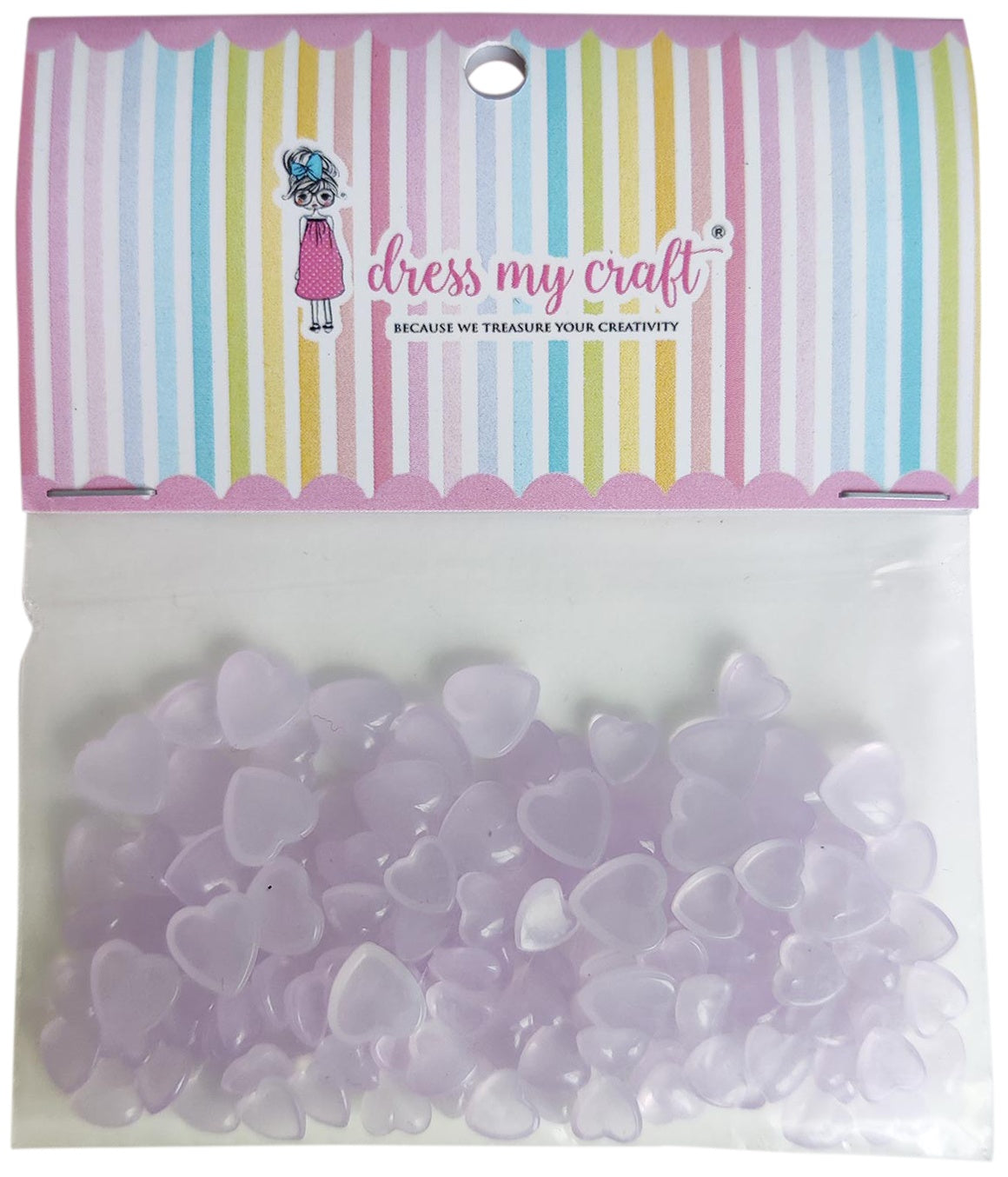 Pastel Lilac Hearts Water Droplets