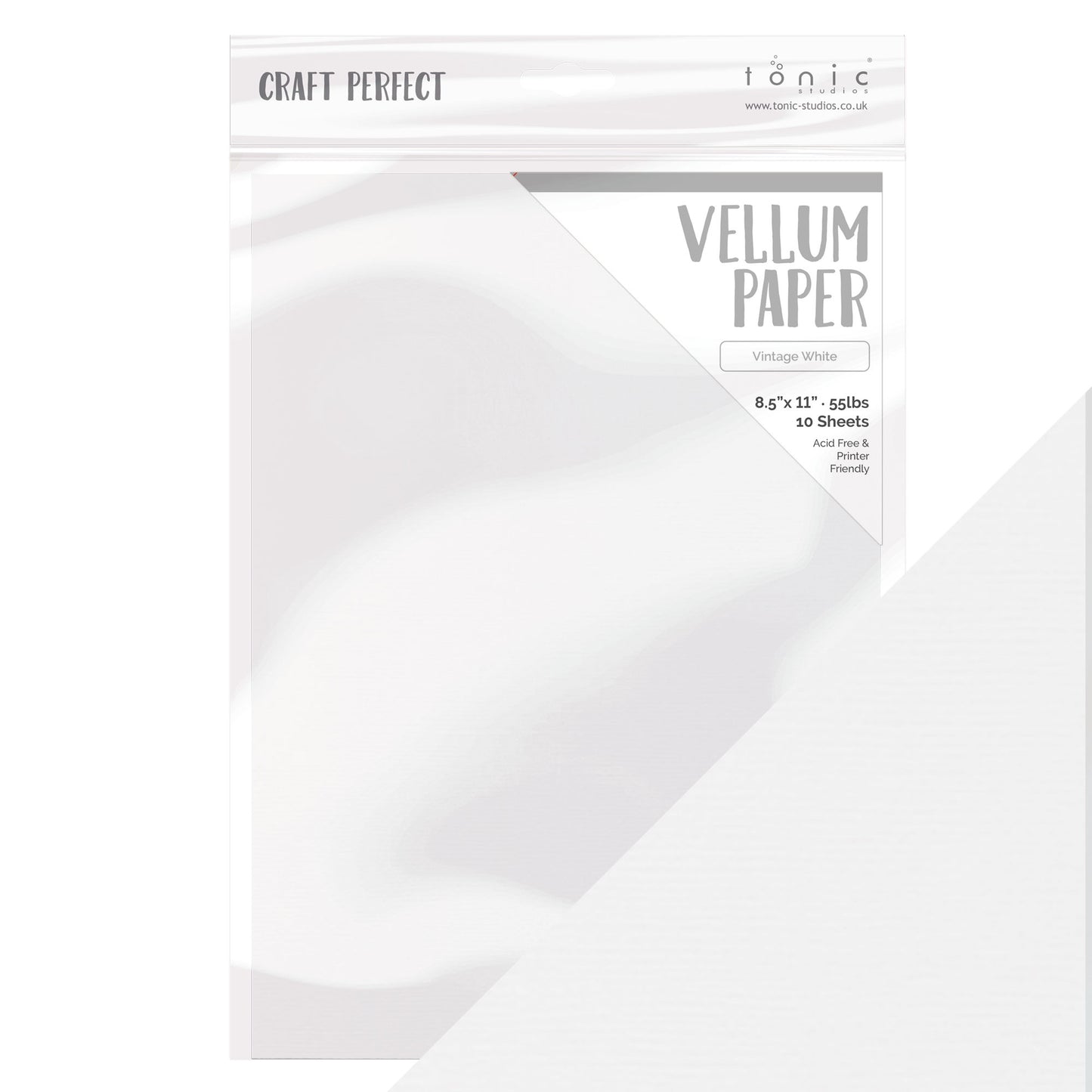 8.5 x 11 Vellum Vintage White