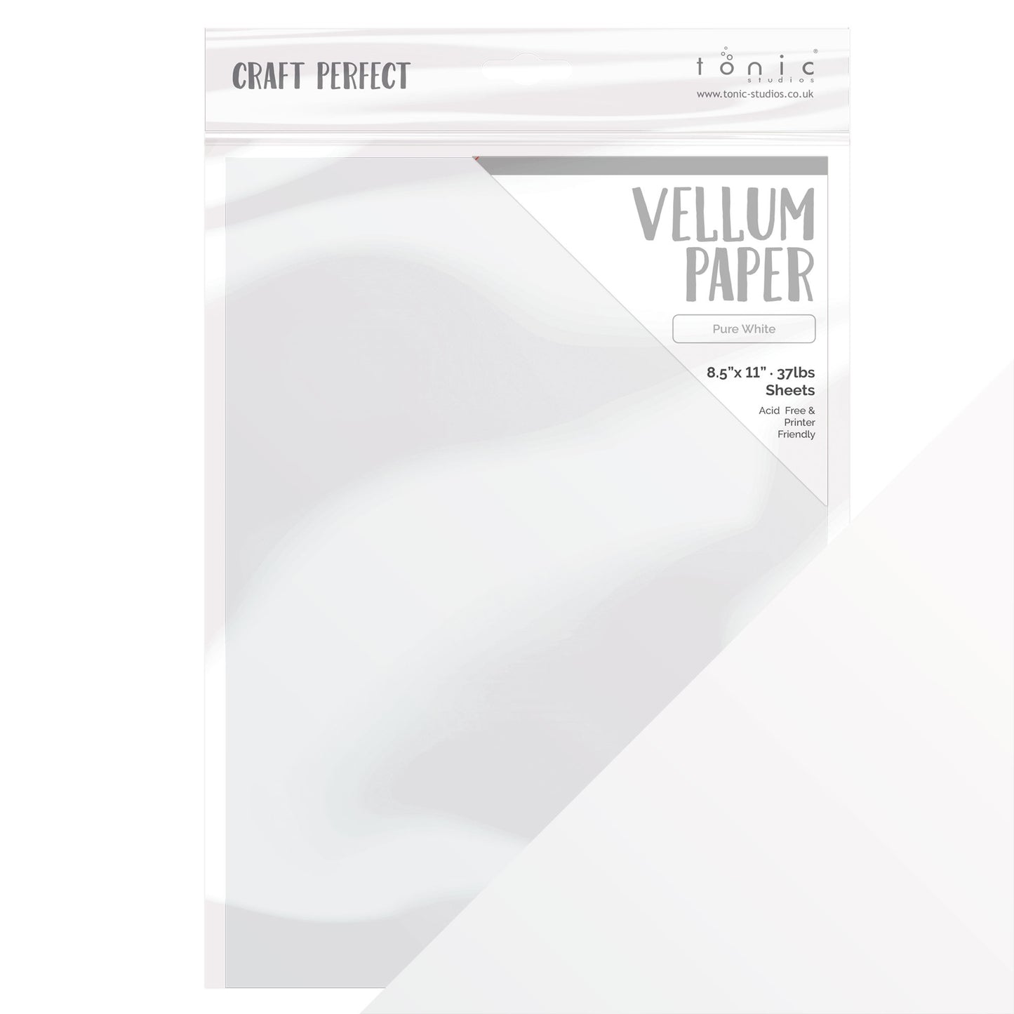 8.5 x 11 Vellum Pure White