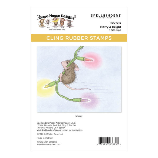 Merry & Bright House Mouse Stamp