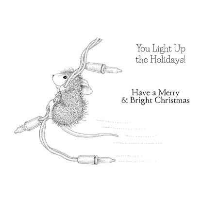 Merry & Bright House Mouse Stamp