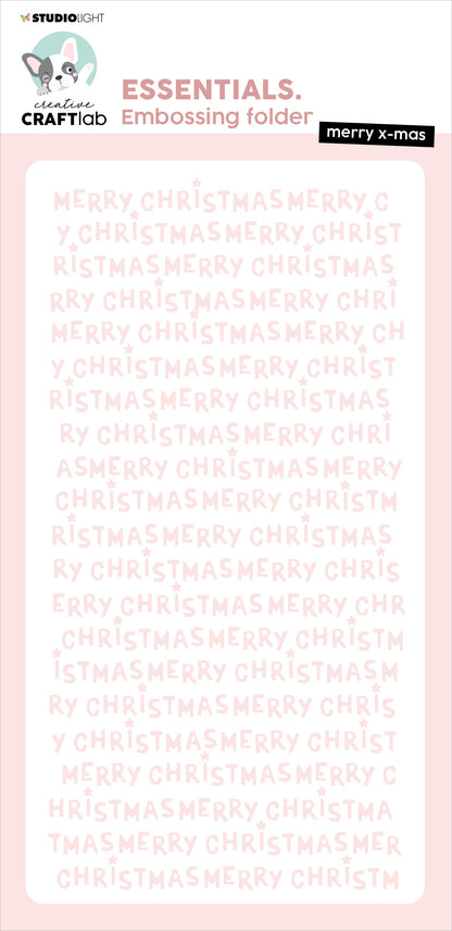 Merry X-Mas Embossing Folder