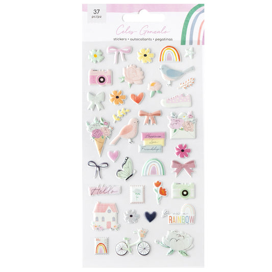 Rainbow Avenue Icons Puffy Stickers
