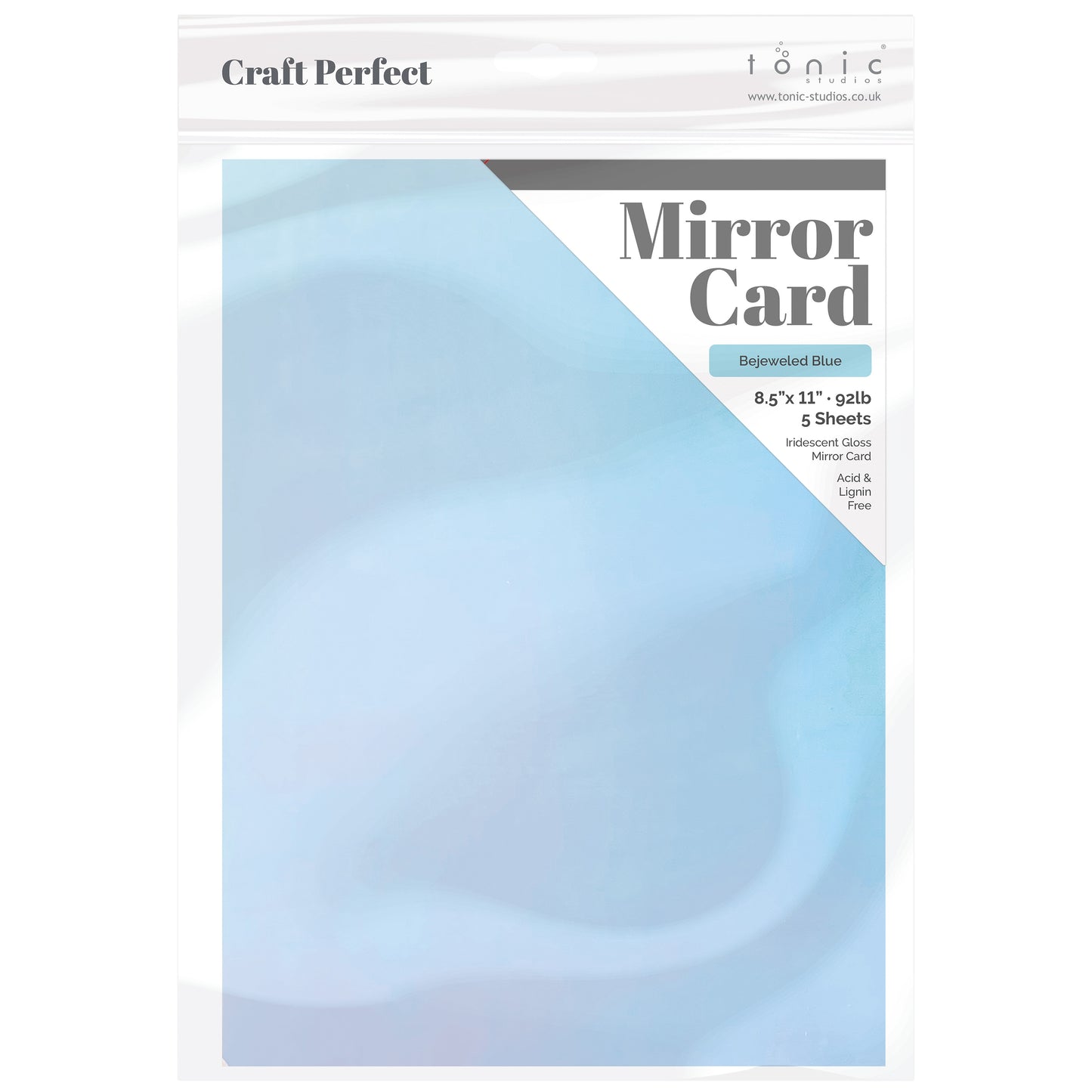 Gloss Iridescent Mirror Cardstock 8.5x11 Bejeweled Blue