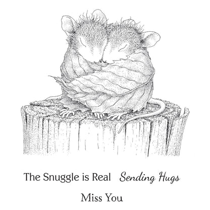 Snuggle Up House Mouse Stamp