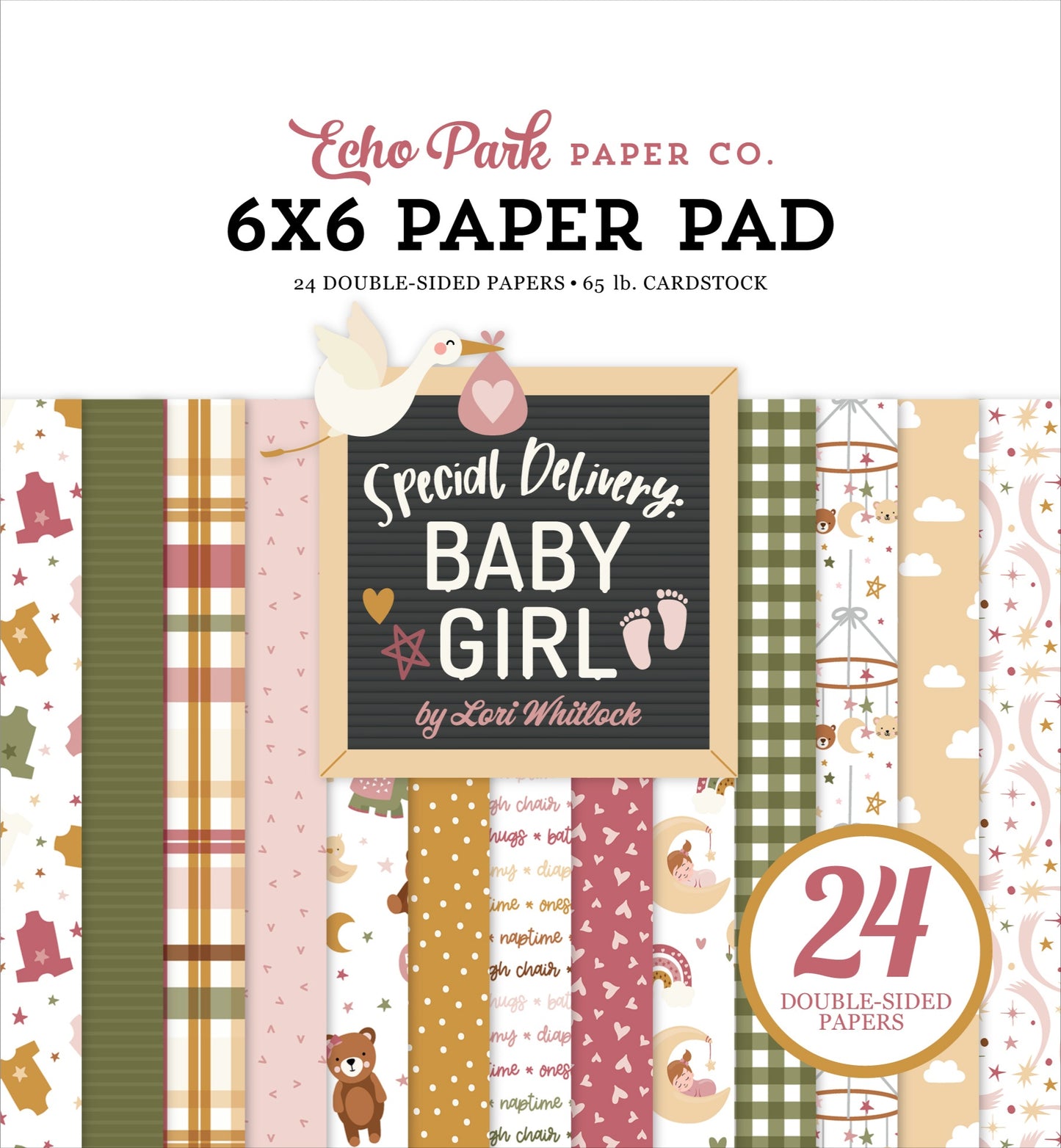 Special Delivery Baby Girl 6x6 Paper Pad