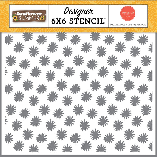 Sunflower Summer Always Shine Flowers Stencil